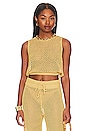 view 1 of 4 Crochet Ruched Crop Top in Desert