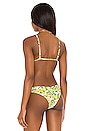 view 3 of 4 Triangle Bikini Top in Lemons All Over White