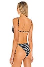 view 3 of 4 Ruched Underwire Bikini Top in Logo Scribble Black & White