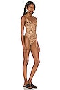 view 2 of 3 Danielle One Piece in Tiger Print Tan