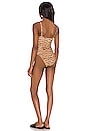 view 3 of 3 Danielle One Piece in Tiger Print Tan