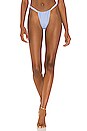 view 1 of 4 Ruched Adjustable Bikini Bottom in Powder Blue