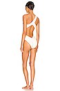 view 3 of 4 Asymmetrical Cross Over One Piece in Off White