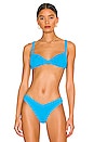 view 1 of 4 Scrunchie Bikini Top in Ocean Blue