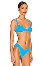 view 2 of 4 Scrunchie Bikini Top in Ocean Blue