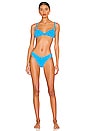 view 4 of 4 Scrunchie Bikini Top in Ocean Blue