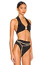 view 2 of 4 Collar O Ring Bikini Top in Black