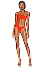 view 1 of 4 MAILLOT DE BAIN 1 PIÈCE ONE SHOULDER CUTOUT in Spicy Orange