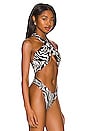 view 2 of 4 Wrap Halter Bikini Top in Black Multi