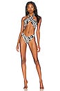 view 4 of 4 Wrap Halter Bikini Top in Black Multi