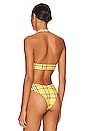view 3 of 4 HAUT DE MAILLOT DE BAIN BARBELL HALTER in Vibrant Yellow 90's Plaid