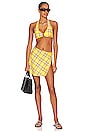 view 4 of 4 HAUT DE MAILLOT DE BAIN BARBELL HALTER in Vibrant Yellow 90's Plaid