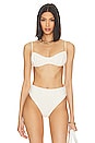 view 1 of 5 Scrunchie Bikini Top in Eyelet Off White