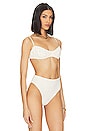 view 2 of 5 Scrunchie Bikini Top in Eyelet Off White