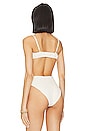 view 3 of 5 Scrunchie Bikini Top in Eyelet Off White
