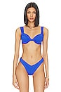 view 1 of 4 Claudia Bikini Top in Solid Coastal Blue