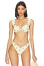 view 1 of 4 Claudia Bikini Top in Ditsy Lemons Off White Multi