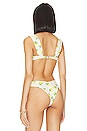 view 3 of 4 Claudia Bikini Top in Ditsy Lemons Off White Multi