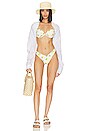 view 4 of 4 Claudia Bikini Top in Ditsy Lemons Off White Multi