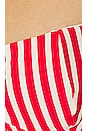 view 5 of 5 Sorrento Bikini Top in Red & Off White Stripes