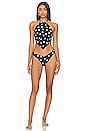 view 4 of 4 Delilah Bikini Bottom in Oversized Polka Black Multi