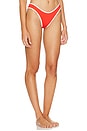 view 2 of 4 Classic Scoop Bikini Bottom in Fiery Red & Off White