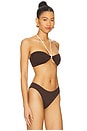 view 2 of 4 Rope Tie Halter Bikini Top in Mahogany