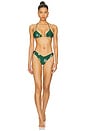 view 4 of 4 Triangle Top in Sea Green & Off White
