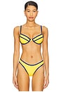 view 1 of 4 Underwire Bikini Top in Tangerine & Mediterranean Blue
