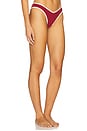 view 2 of 4 Delilah Bikini Bottom in Oxblood & Off White