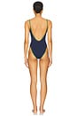 view 3 of 4 Scoop Cami One Piece Swimsuit in Midnight Blue & Basil