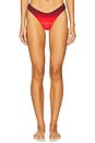 view 1 of 4 Classic Scoop Bikini Bottom in Oxblood & Cherry