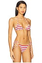 view 2 of 4 HAUT DE MAILLOT DE BAIN TRIANGLE in Off White & True Red