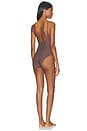 view 3 of 4 MAILLOT DE BAIN 1 PIÈCE BUNGEE SCOOP in Brown & Pale Blue