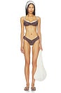 view 4 of 5 BRAGUITA BIKINI RUFFLE DELILAH in Brown & Baby Blue