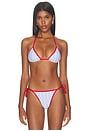 view 1 of 4 TOP BIKINI TRIANGLE in Blue & Red