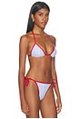 view 2 of 4 TOP BIKINI TRIANGLE in Blue & Red