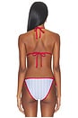 view 3 of 4 TOP BIKINI TRIANGLE in Blue & Red