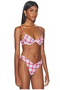view 2 of 4 TOP BIKINI FULL COVERAGE UNDERWIRE in Blue & Red