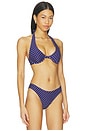 view 2 of 5 TOP BIKINI TIE HALTER in Navy & White