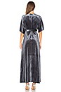 view 3 of 3 Dreamer Velvet Wrap Dress in Dusty Blue