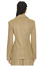 view 4 of 6 Lisa Blazer in Khaki Herringbone