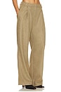 view 2 of 5 Lana Trouser in Khaki Herringbone