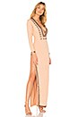 view 2 of 4 VESTIDO LARGO DE MANGA LARGA EMBELLECIDO DASHA in Nude