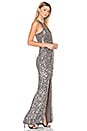 view 2 of 4 Genevieve Gown in Silver Sequin