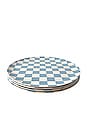 view 2 of 2 Diner Check Dinner Plates Set Of 4 in 