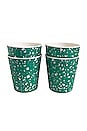 view 1 of 2 Terrazzo Green Cup Set Of 4 in 