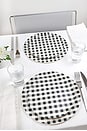 view 4 of 4 Dinner Plates Set Of 4 in Gingham Black