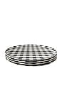 view 2 of 3 Side Plates Set Of 4 in Gingham Black