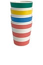 view 1 of 2 Assorted Stripe Cups Set Of 4 in 